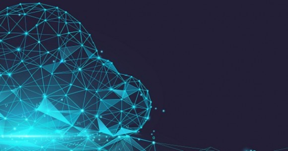 Cloud graphic over dark background