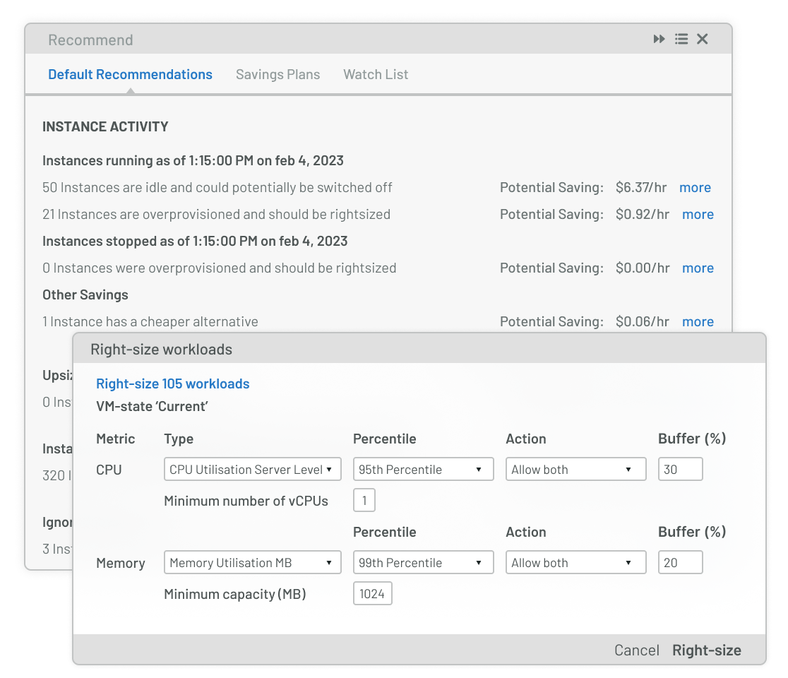 Cloud Cost - Recommendations